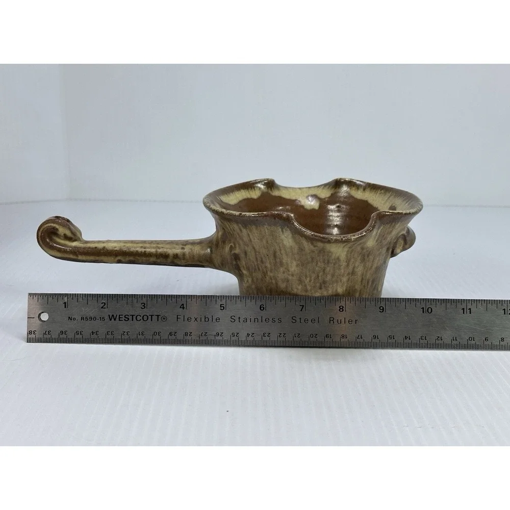 Terry‎ Silverman Flameware Pottery  Spouted Butter Warmer Fitzwilliam NH